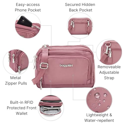 Image of Baggallini Triple Zip with Front Wallet /Trifecta RFID Wallet Crossbody