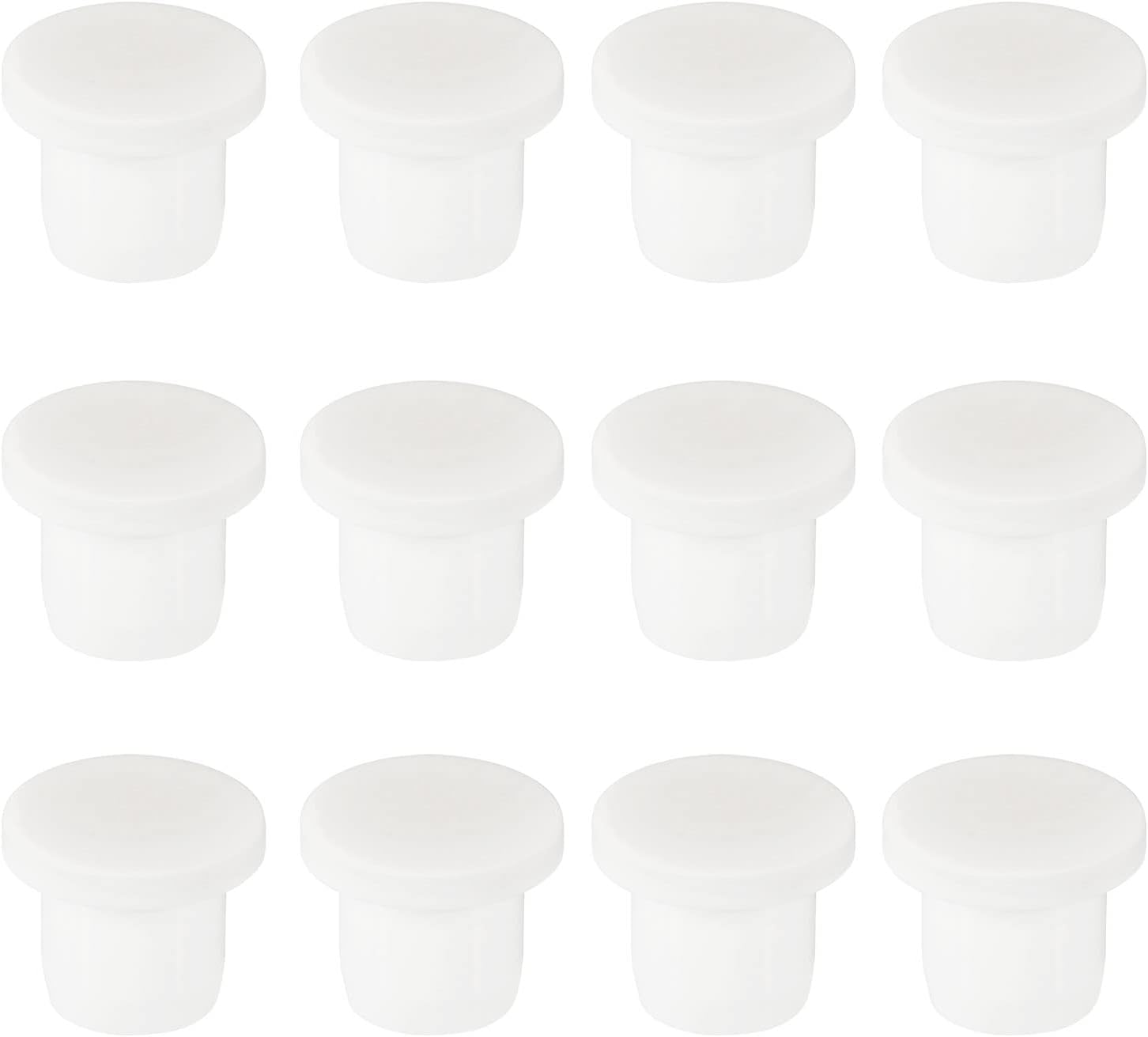 MECCANIXITY Silicone Rubber Hole Plug Soft Flexible Stopper for 10-11mm Hole White 12 Pieces