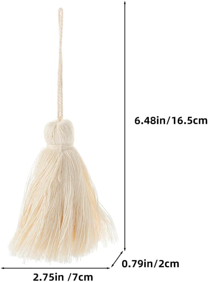 Didiseaon 10pcs Cotton Thread Tassel Pendants for Crafts and Home Decor, Hanging Tassels for Curtains, Pillows, Key Chains, Bag Charms, DIY Accessories for Sewing Projects