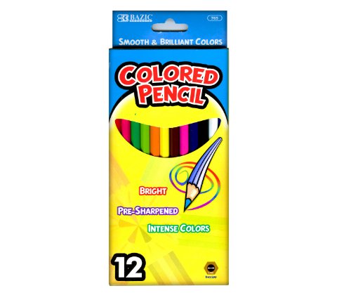 BAZIC 12 Color Pencil (Case of 24)