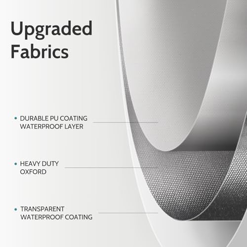 أغطية أثاث الفناء مقاومة للماء، أغطية كنبة خارجية 3 مقاعد مقاومة للشمس، تناسب حتى 2 م عرضًا × 94 سم عمقًا × 89 سم ارتفاعًا، لون رمادي