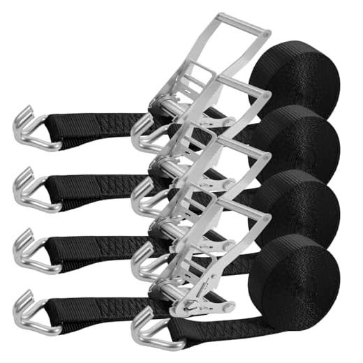 Heavy Duty Ratchet Straps - 4 Pack