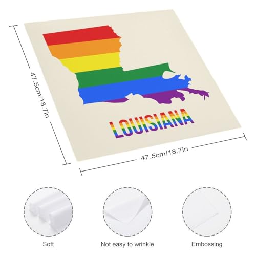 Servilletas de tela suaves Gay Proud de Louisiana: adiós al papel con estilo cuadrado 3