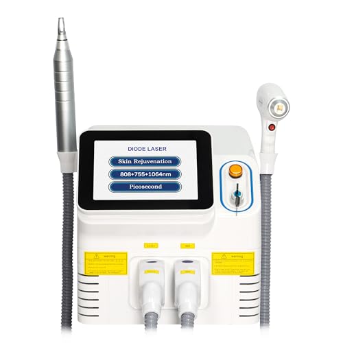 Dispositivo láser de diodo 2 en 1 para depilación, para la eliminación de vello corporal, tatuajes, manchas y cicatrices de acné, con longitudes de onda de 808/755/1064 nm.