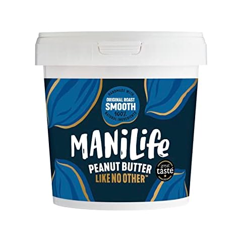 Manilife Peanut Butter Original Roast Smooth - All Natural, No Palm Oil, No Added Sugar, Vegan, Single Origin 900g (Pack of 1) Cover
