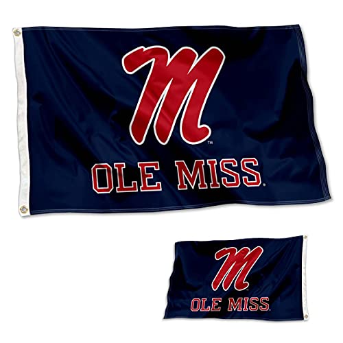 College Flags & Banners Co. Ole Miss Script M Double Sided Flag