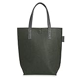 robuste Kunstledergriffe KNIT FACTORY Schultertasche Gwen Khaki