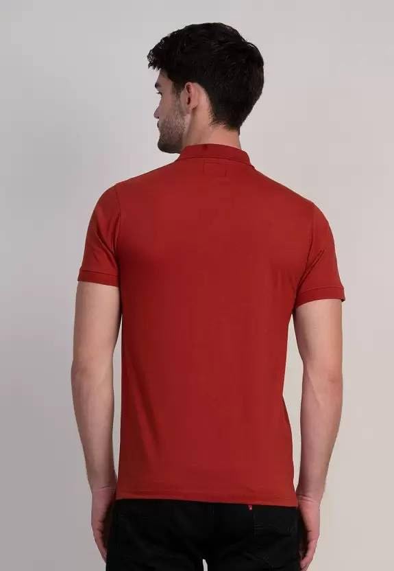 Image of COLDPLAY Men's Cotton Blend Solid Polo T-Shirt | Men's Half Sleeve Polo T-Shirt