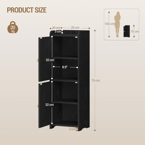 Hzuaneri Bathroom Storage Cabinet, Small Corner Floor Cabinet with 2 Doors by Hzuaneri - Used condition - Image 2