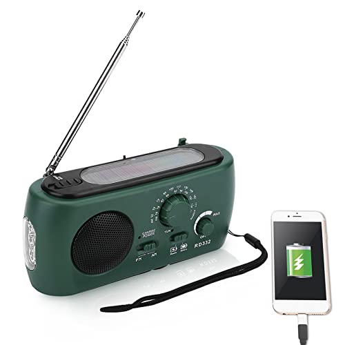 Radio de Manivela Am/FM con Linterna LED y Cargador