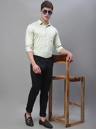 Image of Majestic Man Slim Fit Satin Cotton Formal Shirt for Men