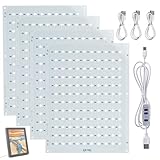 4PCS CMYK Lithophane LED Backlight Board Kit Compatible with Bambulab A1/A1 mini/P1/P2S/X1C/H2D 3D-Druckern mit USB-Stromkabe und Dimmer Touchkey Stromkabel für 3D-Gedruckte Fotomodelle Led Backlight