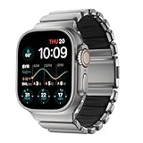 ノマド STRATOS BAND 49mm/45mm - Apple Watch用 (Silver x Black)