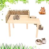 Hamster-Spiel-Holzplattform, Hamsterplattform, Kletterzubehör, Kleiner Haustierspielplatz,...
