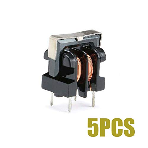 5 peças Série UU9.8/UF9.8 Filtro indutor de modo comum 20MH Passo vertical do grafite: 7 x 8 mm