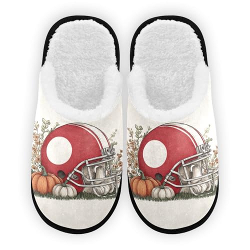 Halloween Pumpkin Baseball White Slippers For Women Men Soft
