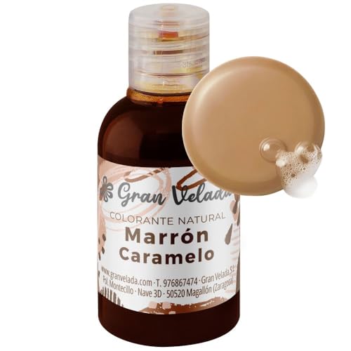 Colorante Natural Marrón Caramelo Líquido | Gran Velada | Aroma a Caramelo, Ideal para Cosmética y Jabones Caseros, Ingredientes Vegetales, Fácil de Usar