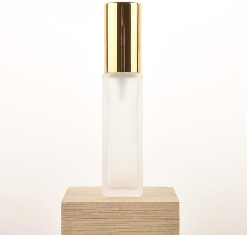 Mini bottiglie di profumo da viaggio, atomizzatore di profumo 5 pezzi 10 ml Bottiglie di profumo riutilizzabili in vetro smerigliato con nebbia fine Confezione di prova Lozione Pressa Flacone spray Co