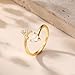 Rcidan Initial Heart Rings for Women - 14K Gold Plated Adjustable Letter K Rings Fashion Jewelry Gifts for Women