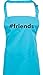 Shirtinstyle Delantal del Babero Delantal de Cocina Hashtag # Friends, Muchos Colores - Turquesa, 72 x 86 cm
