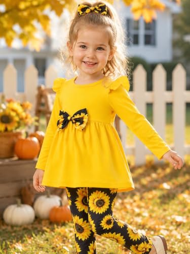 Image of Doresbebe Baby Girl Clothes Toddler Girl Outfits Infant Girl Summer Clothes for Girl Ruffle Shirt Pants+Cute Headband 3PCS