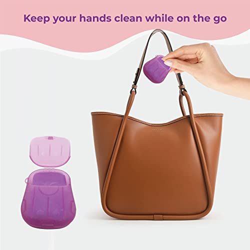 Paper-Soap-Sheets-4-Pack-20-Sheets-Per-Pack-Portable-Disposable-Travel-Paper-Soap-Sheets-Foaming-Hand-Washing-Scented-Bath-Slice-Soap-Sheets-for-Indoor-Travel-Camping-Hiking-Outdoor-Violet