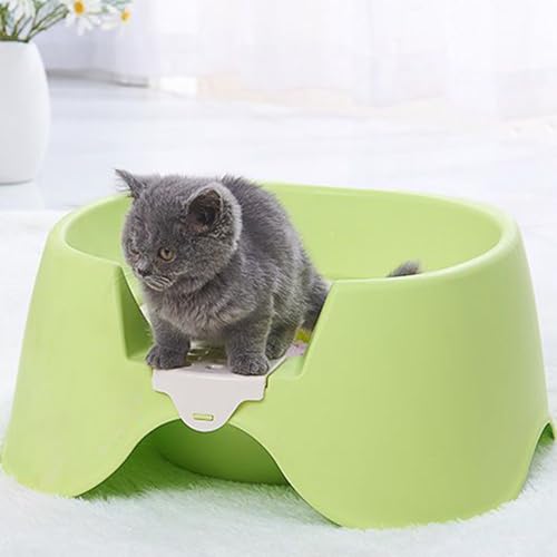 Bac à litière pour chatons et grands chats avec rebords bas intérieurs