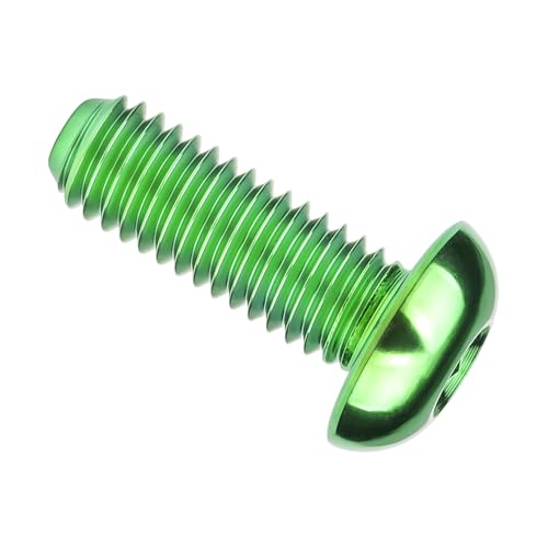 Image of Titanium Bolt M4x6 8 10 12 15 20mm Hex Head Screws for Bicycle Pack of 4 (Green, M4x12mm)