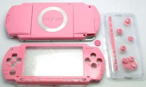 Rose Pink PSP 1000 Series Full Shell Cover Housing Replacement with Button Set