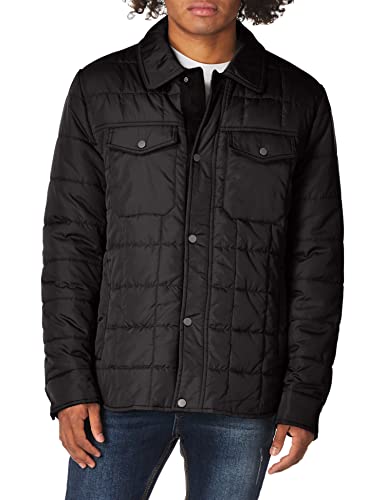 Image of Andrew Marc Men's Legacy Archer 30quilted Shirt Jacket With Corduroy Trimming