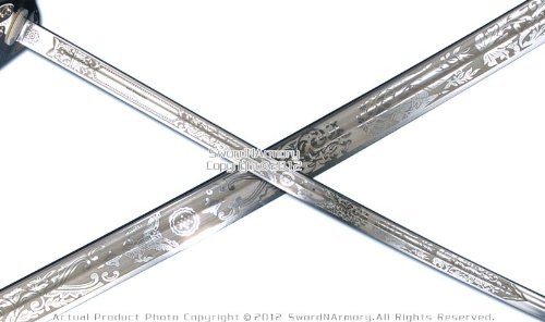 Etrading Military Ceremonial Sword U.s. Army Officer Saber Acid Etching Blade #TOP2