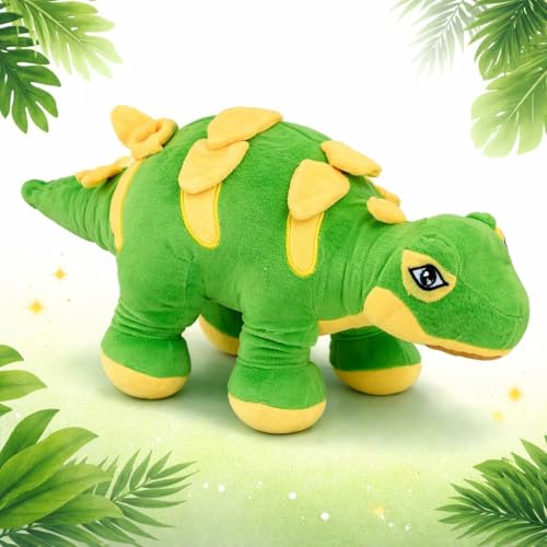 Image of Dinosaur Soft Toy (53CM) Cartoon Green Plush Stuffed Animal| Baby Plush Toy Stuff Toy | Cute Cuddly Dino Teddy for Kids and Babies | Huggable Soft Toy Birthday Gift for Boys and Girls Kids