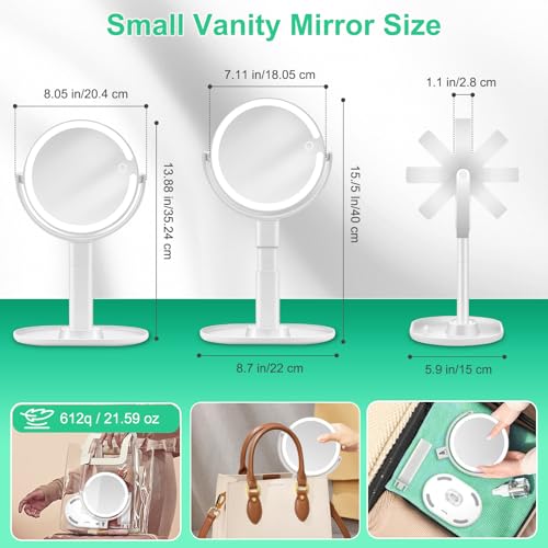 Espejo de Maquillaje Doble 20X/1X LED Ajustable miniatura 5