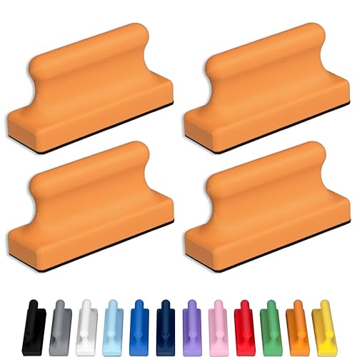 Glassboard Studio Mega Magnets - Neodymium - Heavy Duty, Colorful, Ergonomic, Ideal for Crafting, Quilting, and as Magnetic Knife Holders (4, Tangerine Orange Pawn)