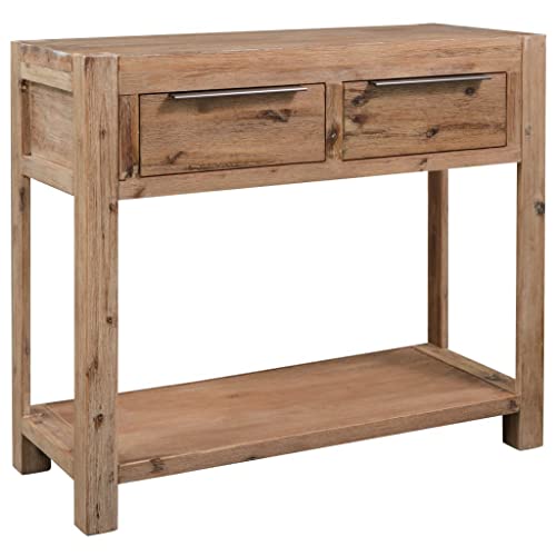 vidaX Table Console Table d'Entrée avec 2 Tiroirs et 1 Etagère Table de Salon Table de Couloir Intérieur Salle de Séjour Maison 82x33x73 cm