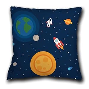 XBFOCNH Kinder Kopfkissenbezug Weltraum 45x45 cm