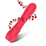 Bkevsd Sex Toys G Spot Clitoral Vibrator with 8 Vibration Modes, Powerful Soft Silicone Dildo Massager Vibrators for Anal Stimulation, Rose Sex Toy for Women and Couple, 01