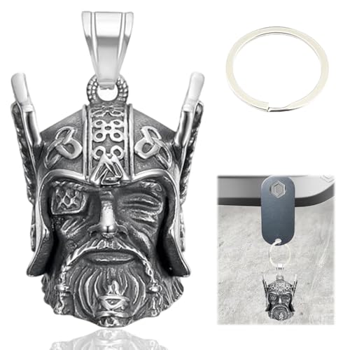 TENGWA Campanello Guardiano Accessori Moto Odino 3 * 3 * 4cm Portachiavi Auto Portafortuna Keychain Buona Fortuna Accessori per Il Ciclismo per Motociclisti e Ciclisti