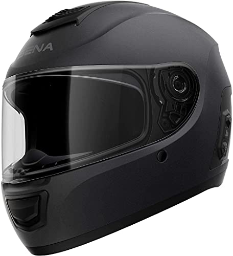Sena MOVM-MB0XL1 Momentum Evo Helmet W/Mesh Intercom Matte Black XL, DOT Approved