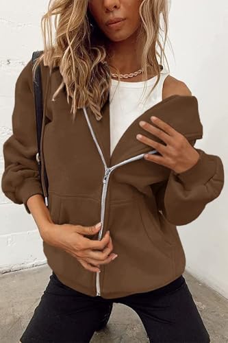 Image of PRETTYGARDEN Women's 2026 Spring Zip Up Y2K Hoodies Casual Long Sleeve Sweatshirts Fall Winter Track Jackets with Pockets