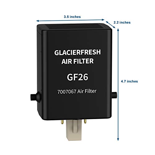 GLACIER FRESH 7007067 Air Purification Cartridge, Air Filter Replacement For Refrigerator 7007076 Air Filter (1 Pack)