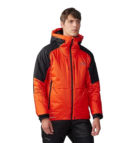 Veste Compressor Alpine Hooded Jacket Mountain Hardwear pour homme en orange et noir taille XL