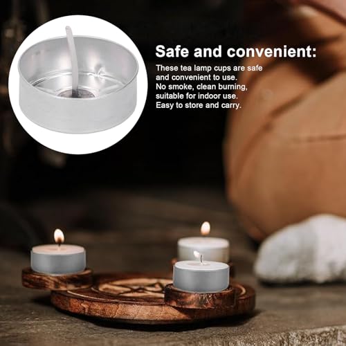 Juego de 100 mechas para velas en recipiente de aluminio miniatura 2