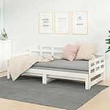 [Facile à Nettoyer]Design multifonctionnel : doté d'un design coulissant, ce cadre de lit de jour peut être facilement converti en canapé dans le salon pendant la journée et en lit confortable pour dormir la nuit.