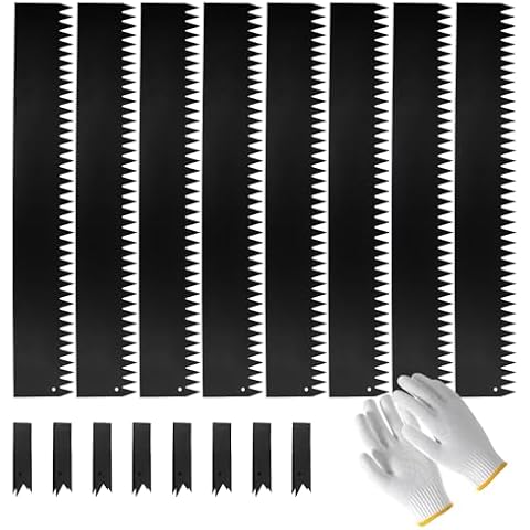Belinova 8 Pcs - 48'' L x 6'' H Steel Landscape Edging Edging for Landscaping Garden Edging Metal Landscape Edging Tall Border Lawn Edging No-dig Hammer in Edging with Gloves Cover