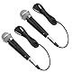 Jinlaili 2pcs Dynamisches Mikrofon, Vocal-Mikrofon, Gesangsmikrofon mit 3m XLR Kabel,6,5mm Klinke Handmikrofon Microphone, Mikrofon Kinder, Handmikrofon für Karaoke, Hochzeit, Party, Rede, Kirche