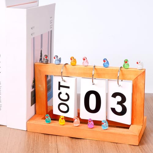 24 imanes decorativos de pato luminosos de resina mini miniatura 5