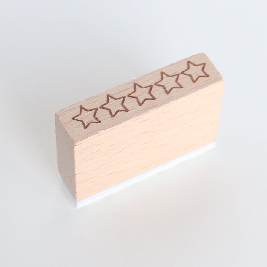 5 Star Rating Rubber Stamp 5 Star Review Fill-in Stamp for Journals Planners Scrapbooking DIY Crafts Feedback & Review Notes Teacher Stamps & Student Feedback Grading Supplies
