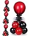 BBTO 4 Set Table Centerpieces Balloons Stand Kit, Balloon Holder with Tulle and Latex Reusable Centerpiece Base for Birthday Wedding Halloween Xmas Party (Black Red)