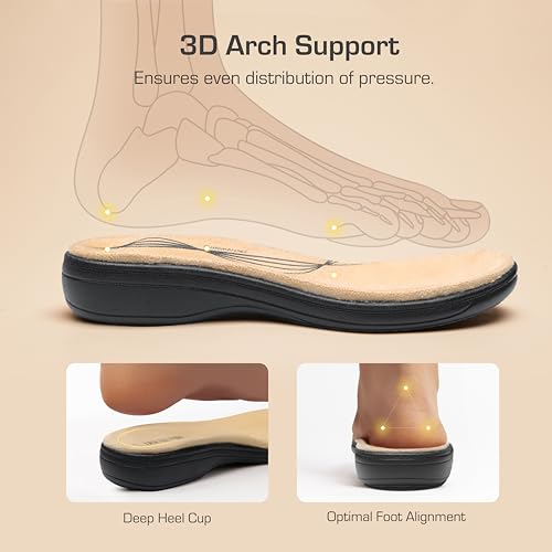 DREAM PAIRS Women's Comfort Dressy Rhinestone Summer Beach Sandals Slip-on Flat Walking Orthopedic Sandals with Elastica Back Strap,Size 7,Gold,DWUMFS2520 - Image 4